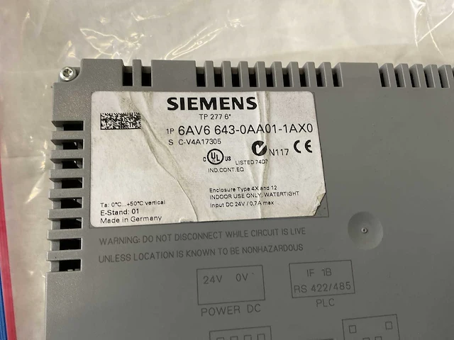 Siemens simatic panel touch bedieningspaneel (2x) - afbeelding 6 van  6