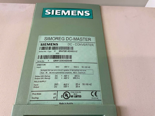 Siemens simoreg dc-master 6ra7081-6dv62-0-z frequentieregelaar - afbeelding 5 van  7