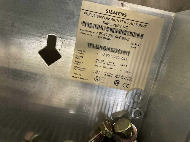 Siemens simovert 6se7031 frequentieregelaar - afbeelding 8 van  9