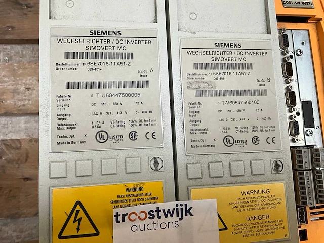 Siemens simovert mc 6se7016-1ta51-z drive (2x) - afbeelding 6 van  6