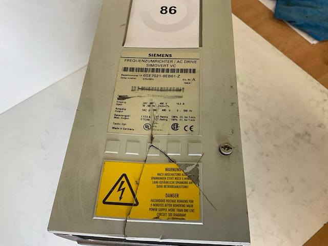 Siemens simovert vc 6se7021-8eb61-z frequentieregelaar / ac drive - afbeelding 4 van  5