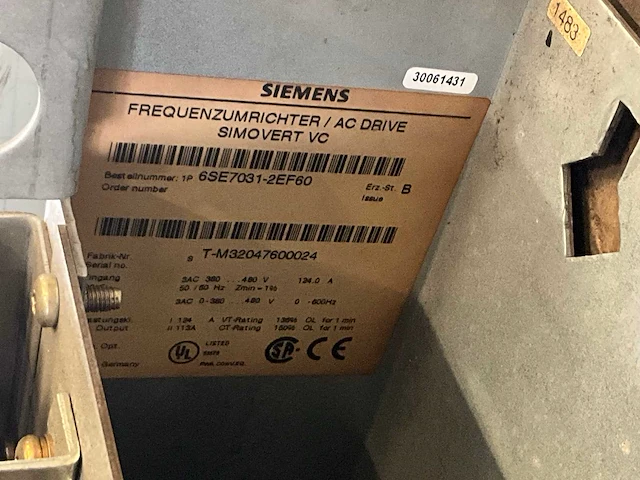 Siemens simovert vc frequentieregelaar - afbeelding 8 van  8