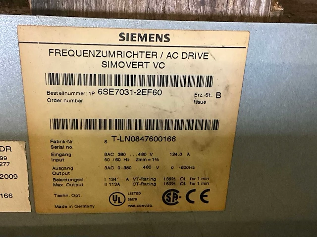 Siemens simovert vc frequentieregelaar - afbeelding 8 van  8