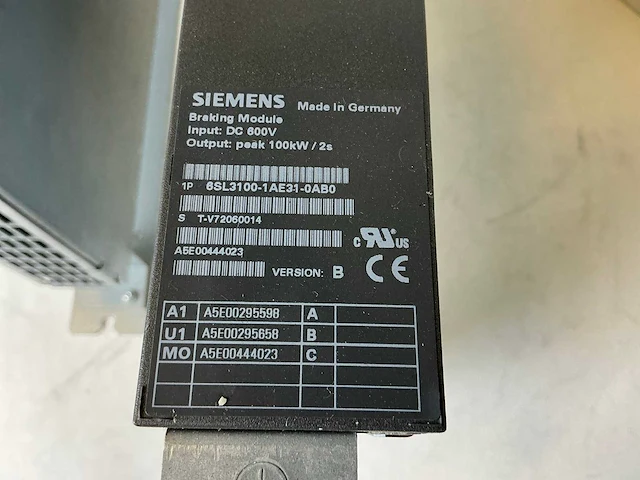 Siemens sinamics 6sl3100-1ae31-0ab0 braking module (2x) - afbeelding 3 van  5