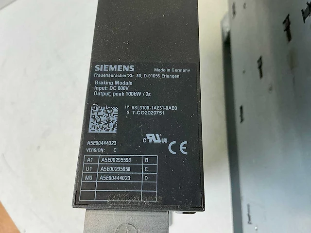 Siemens sinamics 6sl3100-1ae31-0ab0 braking module (2x) - afbeelding 4 van  5