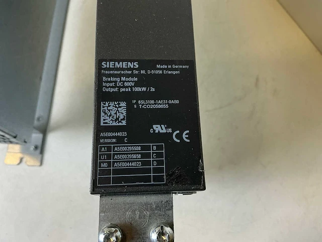 Siemens sinamics 6sl3100-1ae31-0ab0 braking module (2x) - afbeelding 4 van  5