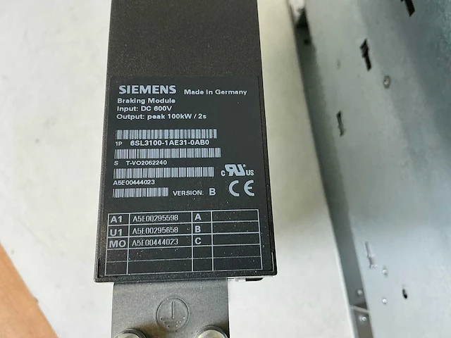 Siemens sinamics 6sl3100-1ae31-0ab0 braking module (2x) - afbeelding 5 van  5