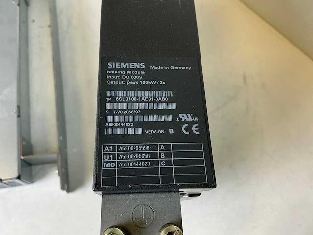 Siemens sinamics 6sl3100-1ae31-0ab0 braking module - afbeelding 3 van  6