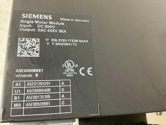Siemens sinamics 6sl3120-1te28-5aa3 single motor module - afbeelding 3 van  4
