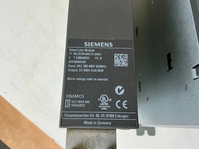 Siemens sinamics 6sl3130-6ae15-0ab1 smart line module (2x) - afbeelding 5 van  6