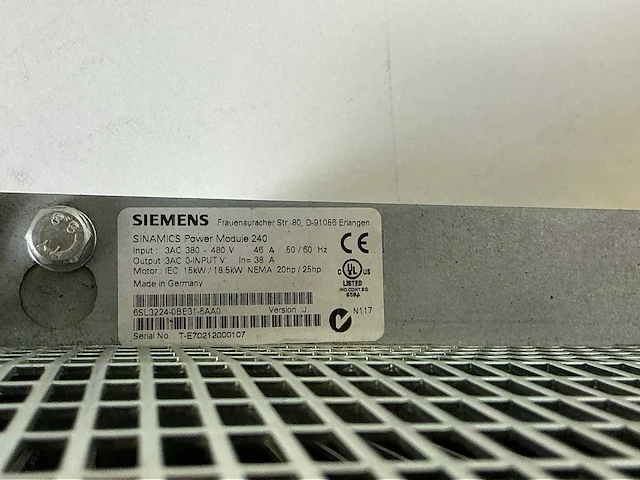 Siemens sinamics power module 240 6sl3224-0be31-5aa0 power module - afbeelding 5 van  6
