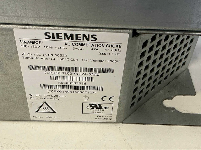 Siemens sinamics power module 240 6sl3224-0be31-5aa0 power module - afbeelding 6 van  6