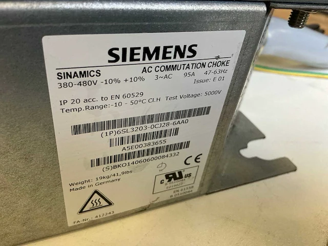 Siemens sinamics power module 240 6sl3224-0be33-0aa0 power module - afbeelding 5 van  6
