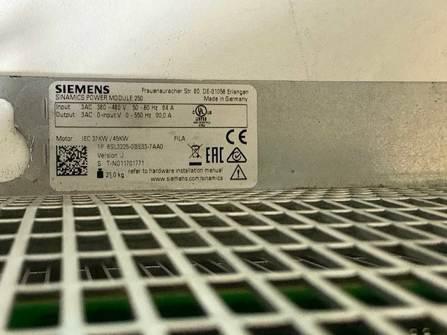 Siemens sinamics power module 250 6sl3225-0be33-7aa0 power module - afbeelding 5 van  5