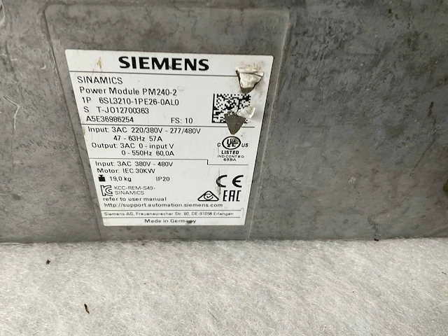 Siemens sinamics power module pm240-2 power module - afbeelding 5 van  7