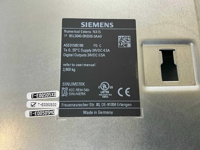 Siemens sinumerik 6sl3040-0nb00-0aa0 numerical extens nx15 (4x) - afbeelding 6 van  7
