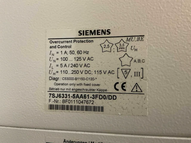 Siemens siprotec 7sj63 bedieningspaneel - afbeelding 9 van  9