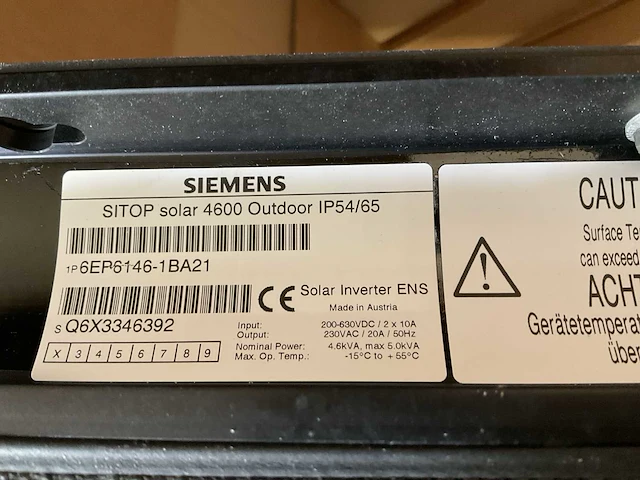 Siemens sitop solar 4600 omvormer - afbeelding 7 van  9