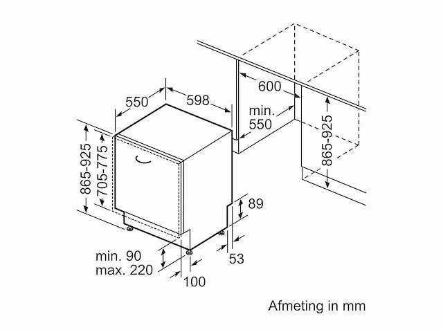 Siemens studioline - sx85e800be - inbouw vaatwasser - vaatwasser - afbeelding 4 van  4