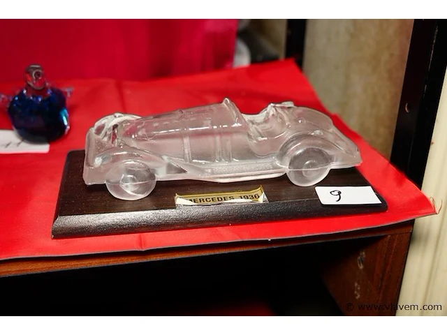 Sierauto "mercedes"in glas - afbeelding 1 van  1