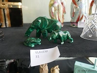 Sierbeeldjes in malachiet - afbeelding 1 van  1
