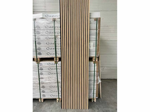 Sierstrip (10x) 3d akoestisch wandpaneel wit eiken 272x62x5cm - afbeelding 2 van  15