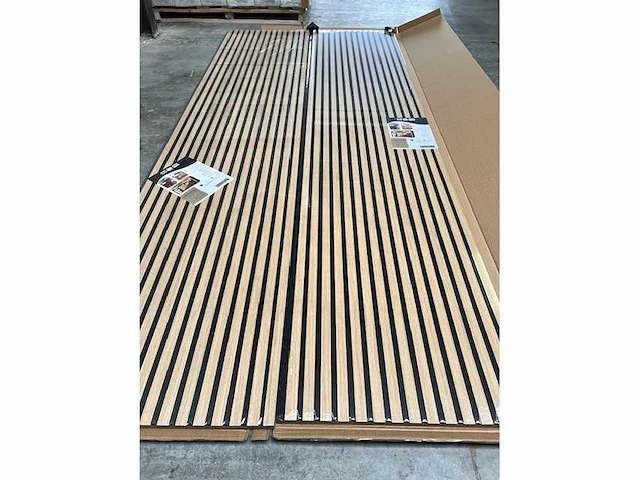 Sierstrip (10x) 3d akoestisch wandpaneel wit eiken 272x62x5cm - afbeelding 12 van  15