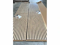 Sierstrip (10x) 3d akoestisch wandpaneel wit eiken 272x62x5cm - afbeelding 12 van  15