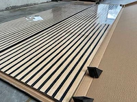 Sierstrip (10x) 3d akoestisch wandpaneel wit eiken 272x62x5cm - afbeelding 13 van  15