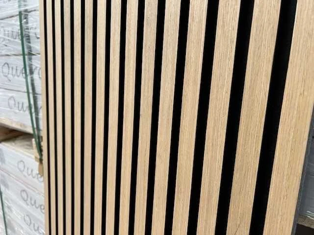 Sierstrip (10x) 3d akoestisch wandpaneel wit eiken 272x62x5cm - afbeelding 14 van  15