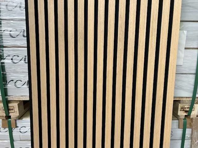 Sierstrip (10x) 3d akoestisch wandpaneel wit eiken 272x62x5cm - afbeelding 15 van  15
