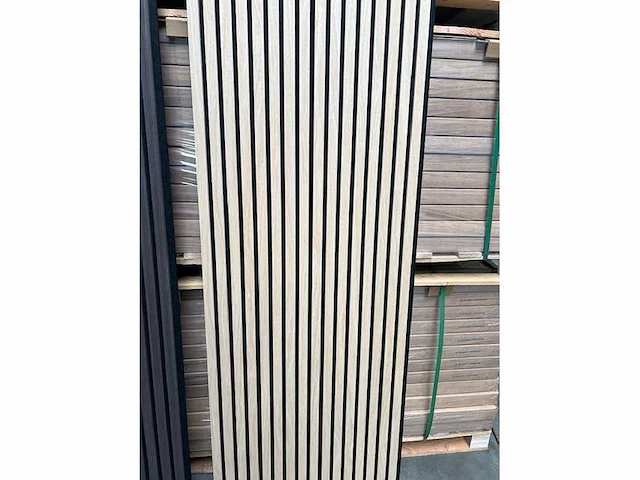 Sierstrip (10x) 3d akoestische wandpanelen ivoor eiken 2700x325x21mm - afbeelding 6 van  9