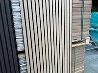 Sierstrip (10x) 3d akoestische wandpanelen ivoor eiken 2700x325x21mm - afbeelding 7 van  9
