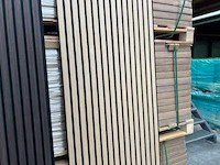 Sierstrip (10x) 3d akoestische wandpanelen ivoor eiken 2700x325x21mm - afbeelding 8 van  9