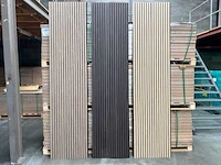 Sierstrip (36x) 3d akoestische wandpanelen bevroren walnoot 2700x325x21mm - afbeelding 9 van  9