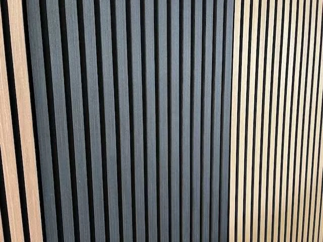 Sierstrip (5x) 3d akoestisch wandpaneel zwart 272x62x5cm - afbeelding 3 van  14