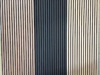 Sierstrip (5x) 3d akoestisch wandpaneel zwart 272x62x5cm - afbeelding 1 van  14