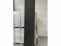Sierstrip (5x) 3d akoestisch wandpaneel zwart 272x62x5cm - afbeelding 12 van  14