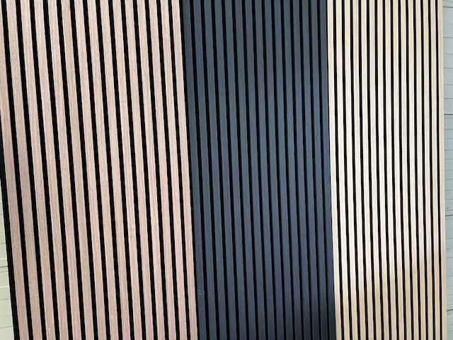 Sierstrip (5x) 3d akoestisch wandpaneel zwart 272x62x5cm - afbeelding 6 van  14