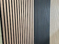 Sierstrips (10x) 3d akoestische wandpanelen zwart 272x62x5cm - afbeelding 3 van  14