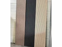 Sierstrips (10x) 3d akoestische wandpanelen zwart 272x62x5cm - afbeelding 5 van  14