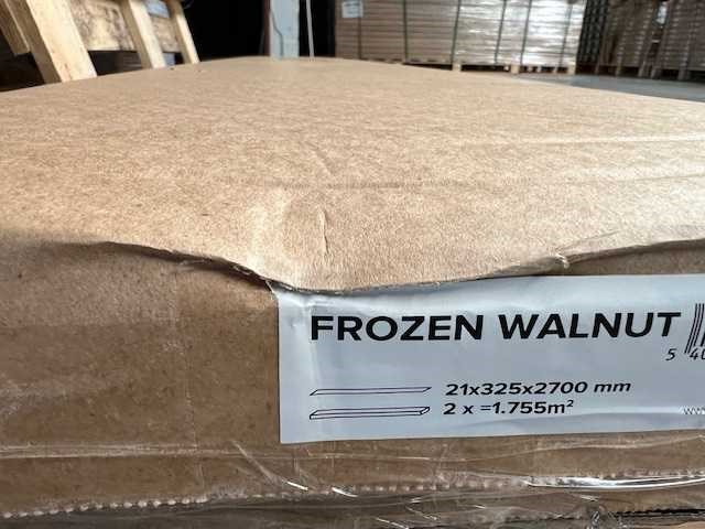 Sierstrips (20x) 3d akoestische wandpanelen bevroren walnoot 2700x325x21mm - afbeelding 2 van  9