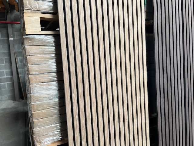 Sierstrips (20x) 3d akoestische wandpanelen bevroren walnoot 2700x325x21mm - afbeelding 6 van  9