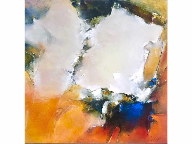 Sietse goverts - abstracte compositie - olie op doek - afbeelding 1 van  11