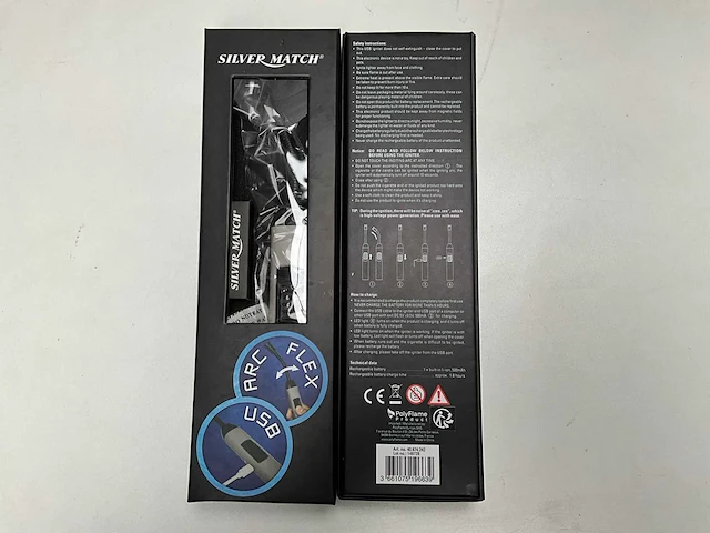 Silver match elektrische arc flexibele aansteker (48x) - afbeelding 2 van  8