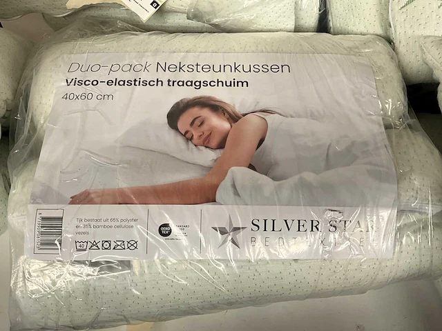 Silver star bamboo neksteunkussen (21x) - afbeelding 2 van  8