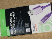 Simply icip08 gevlochten usb naar lightning oplaadkabel - afbeelding 4 van  6