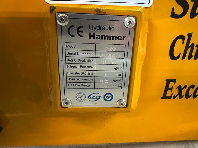 Sina - 2024 - 350 - hydraulische hamer - afbeelding 8 van  8