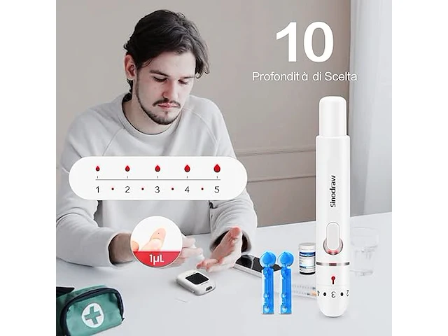 Sinocare bloedglucosemeter pro 100 kit - afbeelding 4 van  5