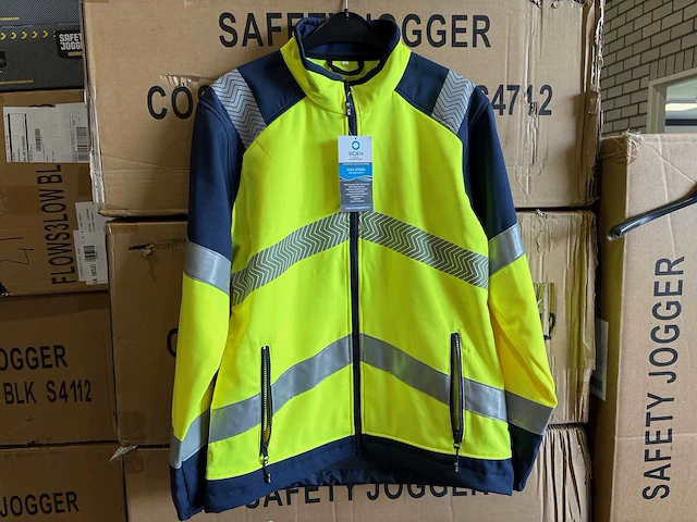 Sioen - bajus - softshell jas hi vis maat l (10x) - afbeelding 2 van  2